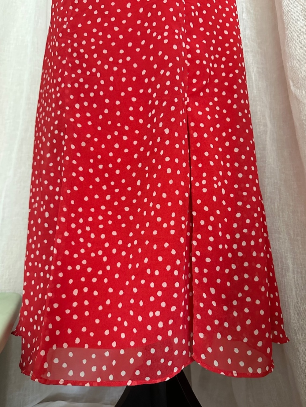 KEEPSAKE the Label Red and White Polka Dot Ruffle Dress size Small - Picture 5 of 11